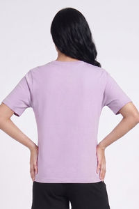 Zivame Minnie Mouse Knit Cotton Loungewear Top - Pastel Lilac — thumbnail 3
